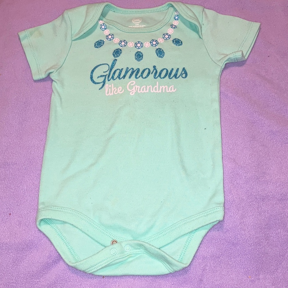 🔥 6/$15 Wonder Nation Glamorous Like Grandma Baby Onesie